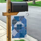 African American Quilt Inspired Garden Flag Wild Animal Skin African Blue Tribal Elements