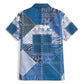 African American Quilt Inspired Hawaiian Shirt Wild Animal Skin African Blue Tribal Elements
