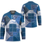 African American Quilt Inspired Hockey Jersey Wild Animal Skin African Blue Tribal Elements