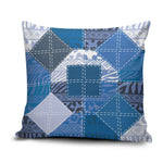 African American Quilt Inspired Pillow Cover Wild Animal Skin African Blue Tribal Elements