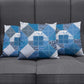 African American Quilt Inspired Pillow Cover Wild Animal Skin African Blue Tribal Elements