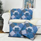 African American Quilt Inspired Pillow Cover Wild Animal Skin African Blue Tribal Elements