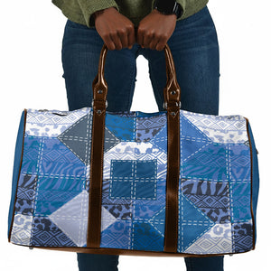African American Quilt Inspired Travel Bag Wild Animal Skin African Blue Tribal Elements