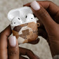 African American Quilt Inspired AirPods Case Wild Animal Skin African Beige Tribal Elements