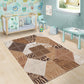 African American Quilt Inspired Area Rug Wild Animal Skin African Beige Tribal Elements