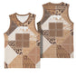 African American Quilt Inspired Basketball Jersey Wild Animal Skin African Beige Tribal Elements