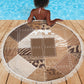 African American Quilt Inspired Beach Blanket Wild Animal Skin African Beige Tribal Elements