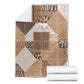 African American Quilt Inspired Blanket Wild Animal Skin African Beige Tribal Elements