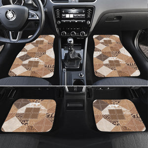 African American Quilt Inspired Car Mats Wild Animal Skin African Beige Tribal Elements