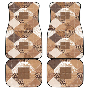 African American Quilt Inspired Car Mats Wild Animal Skin African Beige Tribal Elements