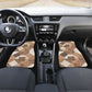 African American Quilt Inspired Car Mats Wild Animal Skin African Beige Tribal Elements