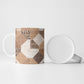 African American Quilt Inspired Ceramic Mug Wild Animal Skin African Beige Tribal Elements