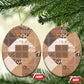 African American Quilt Inspired Ceramic Ornament Wild Animal Skin African Beige Tribal Elements