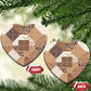 African American Quilt Inspired Ceramic Ornament Wild Animal Skin African Beige Tribal Elements