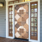 African American Quilt Inspired Door Cover Wild Animal Skin African Beige Tribal Elements