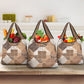 African American Quilt Inspired Grocery Bag Wild Animal Skin African Beige Tribal Elements
