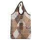 African American Quilt Inspired Grocery Bag Wild Animal Skin African Beige Tribal Elements