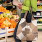 African American Quilt Inspired Grocery Bag Wild Animal Skin African Beige Tribal Elements