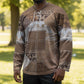 African American Quilt Inspired Hockey Jersey Wild Animal Skin African Beige Tribal Elements