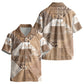 African American Quilt Inspired Kid Hawaiian Shirt Wild Animal Skin African Beige Tribal Elements