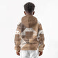 African American Quilt Inspired Kid Hoodie Wild Animal Skin African Beige Tribal Elements
