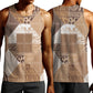 African American Quilt Inspired Men Tank Top Wild Animal Skin African Beige Tribal Elements