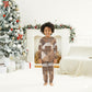 African American Quilt Inspired Christmas Pajama Set Wild Animal Skin African Beige Tribal Elements