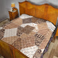 African American Quilt Inspired Quilt Wild Animal Skin African Beige Tribal Elements