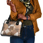 African American Quilt Inspired Shoulder Handbag Wild Animal Skin African Beige Tribal Elements