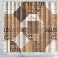 African American Quilt Inspired Shower Curtain Wild Animal Skin African Beige Tribal Elements