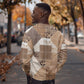 African American Quilt Inspired Sweatshirt Wild Animal Skin African Beige Tribal Elements