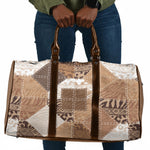 African American Quilt Inspired Travel Bag Wild Animal Skin African Beige Tribal Elements