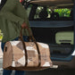 African American Quilt Inspired Travel Bag Wild Animal Skin African Beige Tribal Elements