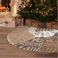 African American Quilt Inspired Tree Skirt Wild Animal Skin African Beige Tribal Elements