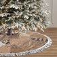 African American Quilt Inspired Tree Skirt Wild Animal Skin African Beige Tribal Elements