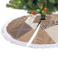 African American Quilt Inspired Tree Skirt Wild Animal Skin African Beige Tribal Elements