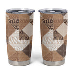 African American Quilt Inspired Tumbler Cup Wild Animal Skin African Beige Tribal Elements