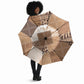 African American Quilt Inspired Umbrella Wild Animal Skin African Beige Tribal Elements