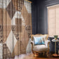 African American Quilt Inspired Window Curtain Wild Animal Skin African Beige Tribal Elements