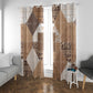 African American Quilt Inspired Window Curtain Wild Animal Skin African Beige Tribal Elements