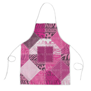 African American Quilt Inspired Apron Wild Animal Skin African Pink Tribal Elements