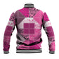 African American Quilt Inspired Baseball Jacket Wild Animal Skin African Pink Tribal Elements