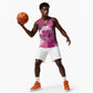 African American Quilt Inspired Basketball Jersey Wild Animal Skin African Pink Tribal Elements
