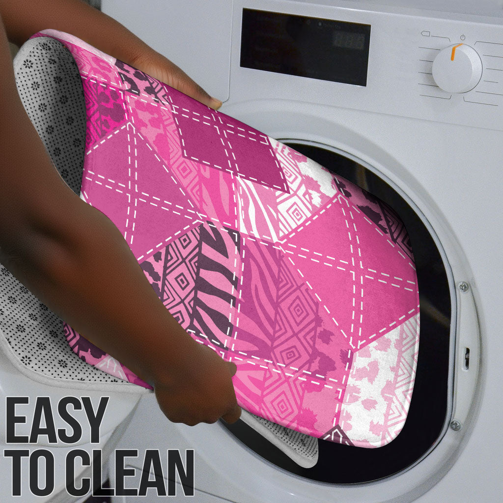 African American Quilt Inspired Bathroom Set Wild Animal Skin African Pink Tribal Elements