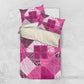 African American Quilt Inspired Bedding Set Wild Animal Skin African Pink Tribal Elements