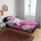 African American Quilt Inspired Bedding Set Wild Animal Skin African Pink Tribal Elements