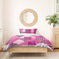 African American Quilt Inspired Bedding Set Wild Animal Skin African Pink Tribal Elements