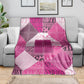African American Quilt Inspired Blanket Wild Animal Skin African Pink Tribal Elements