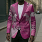 African American Quilt Inspired Blazer Wild Animal Skin African Pink Tribal Elements