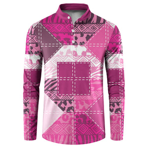 African American Quilt Inspired Button Sweatshirt Wild Animal Skin African Pink Tribal Elements